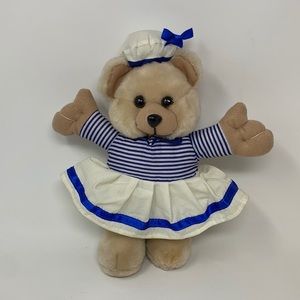 Vintage Hugfun bear in sailor outfit cute stuffed animal